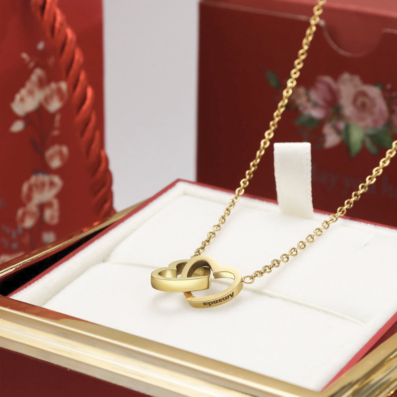 Ketting Hart + doos Roze - Elegante liefdescadeau