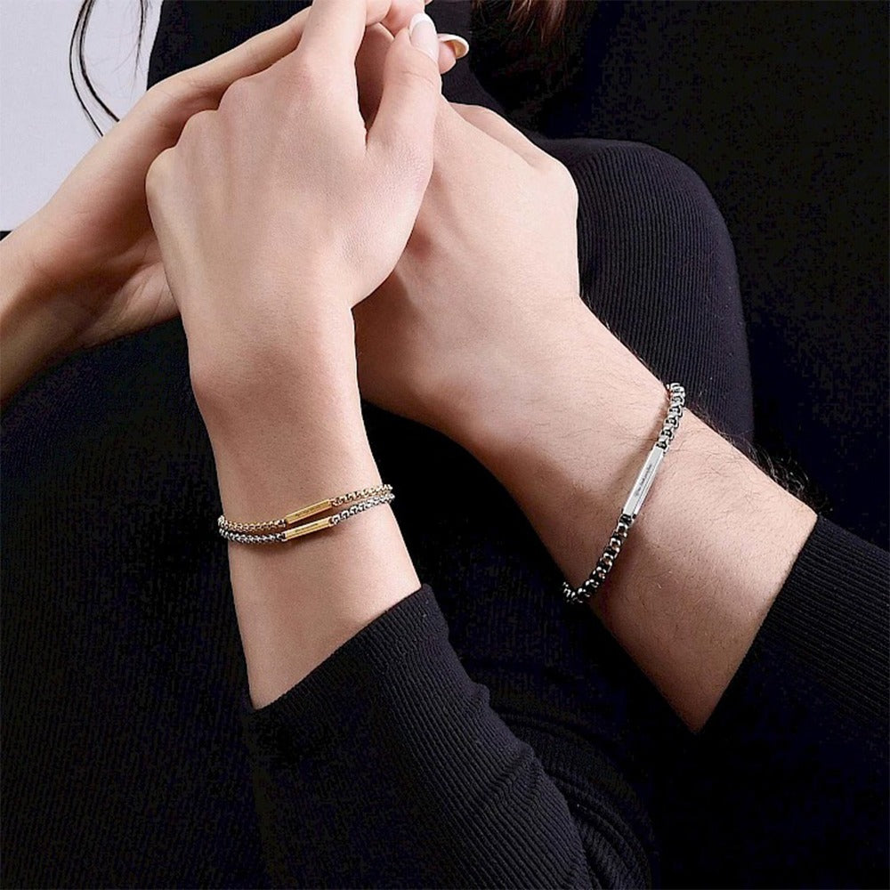 Ensemble de bracelets gravés Eternal Bond