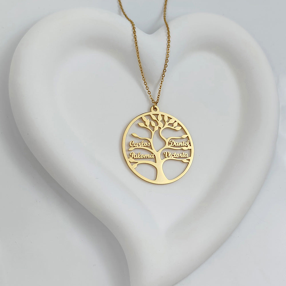 TREE OF LIFE NECKLACE UP TO 13 NAMES