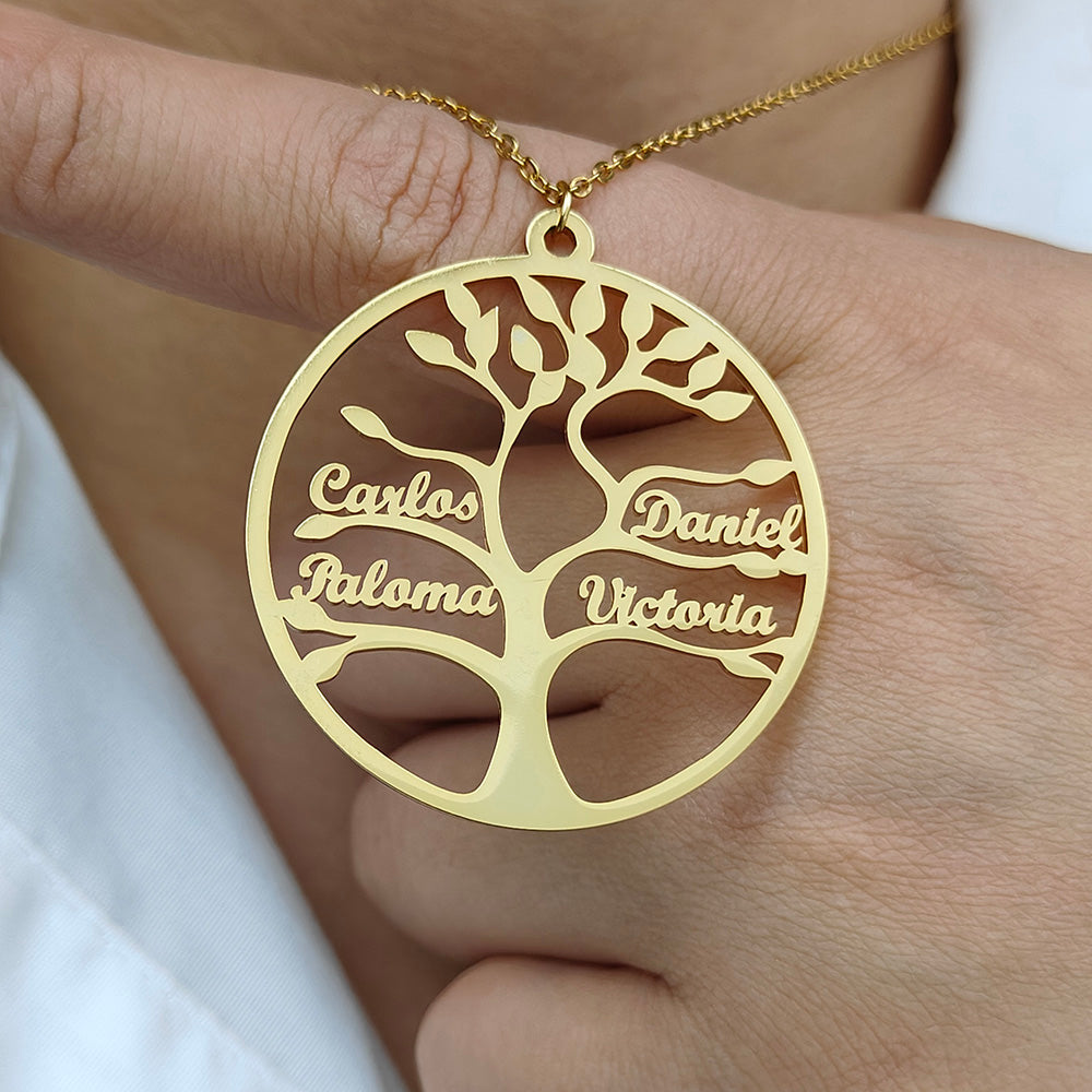 TREE OF LIFE NECKLACE UP TO 13 NAMES