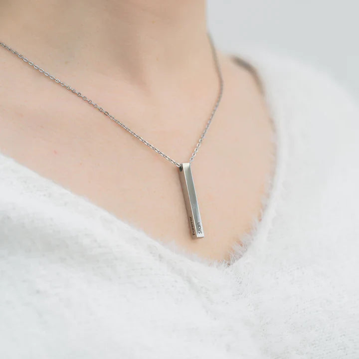 Náhrdelník Bar 3D Gravírovaný - Personalizovaná elegance