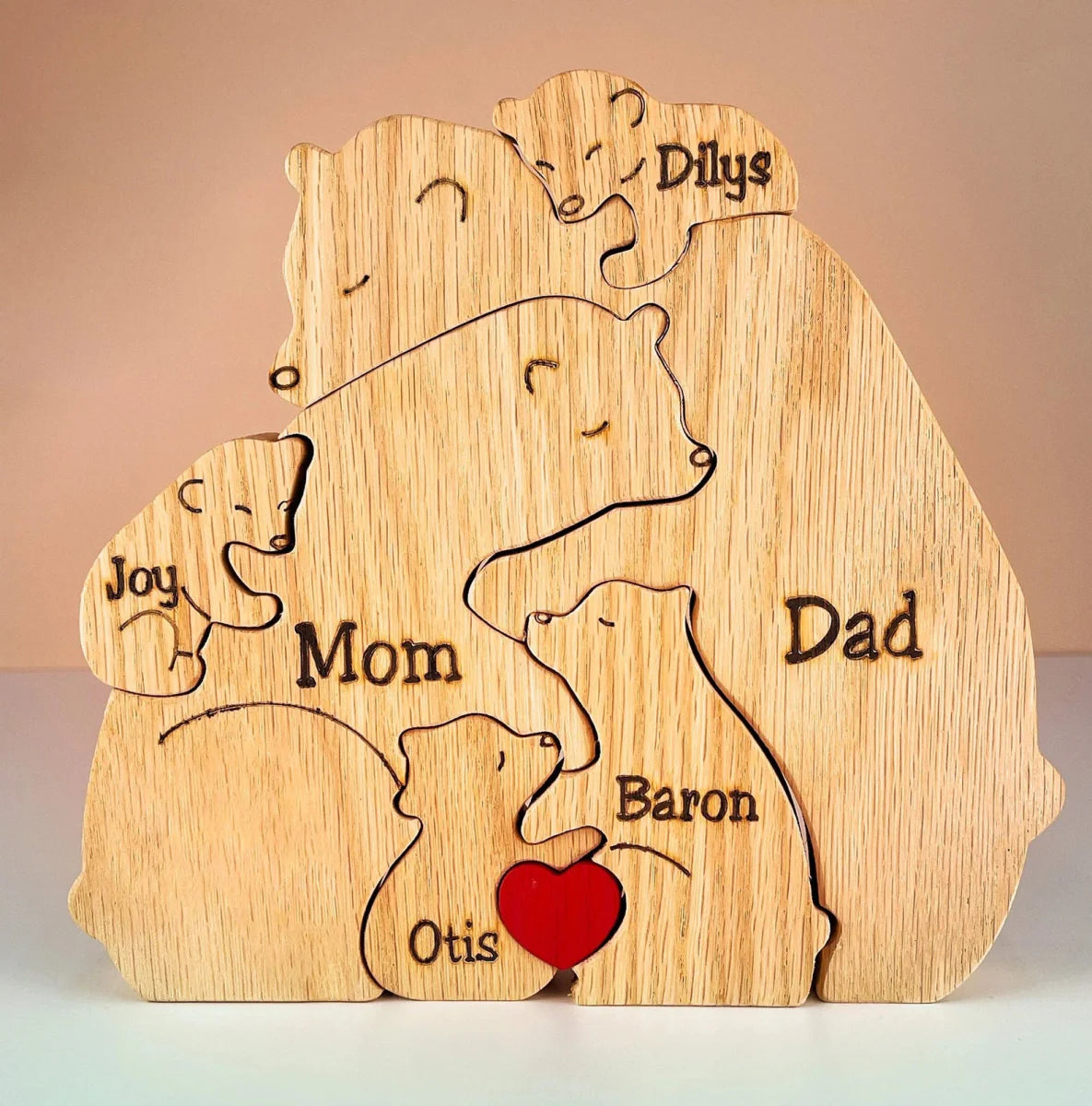 Rompecabezas Familiar de Madera Personalizado: Recuerdo Único y Atemporal 