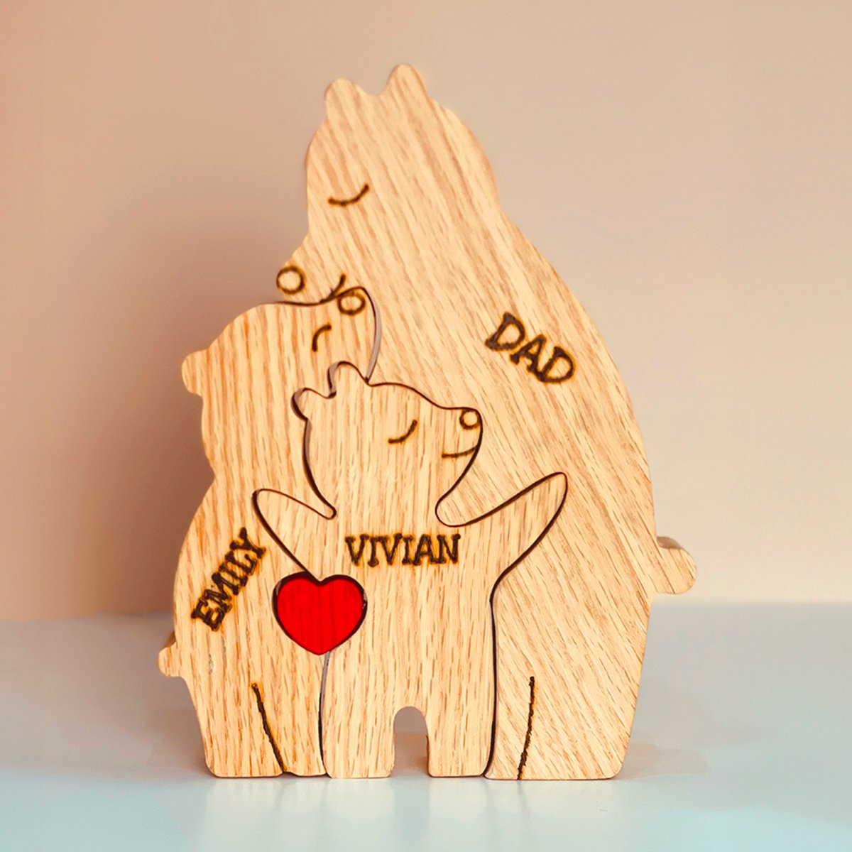 Rompecabezas Familiar de Madera Personalizado: Recuerdo Único y Atemporal 