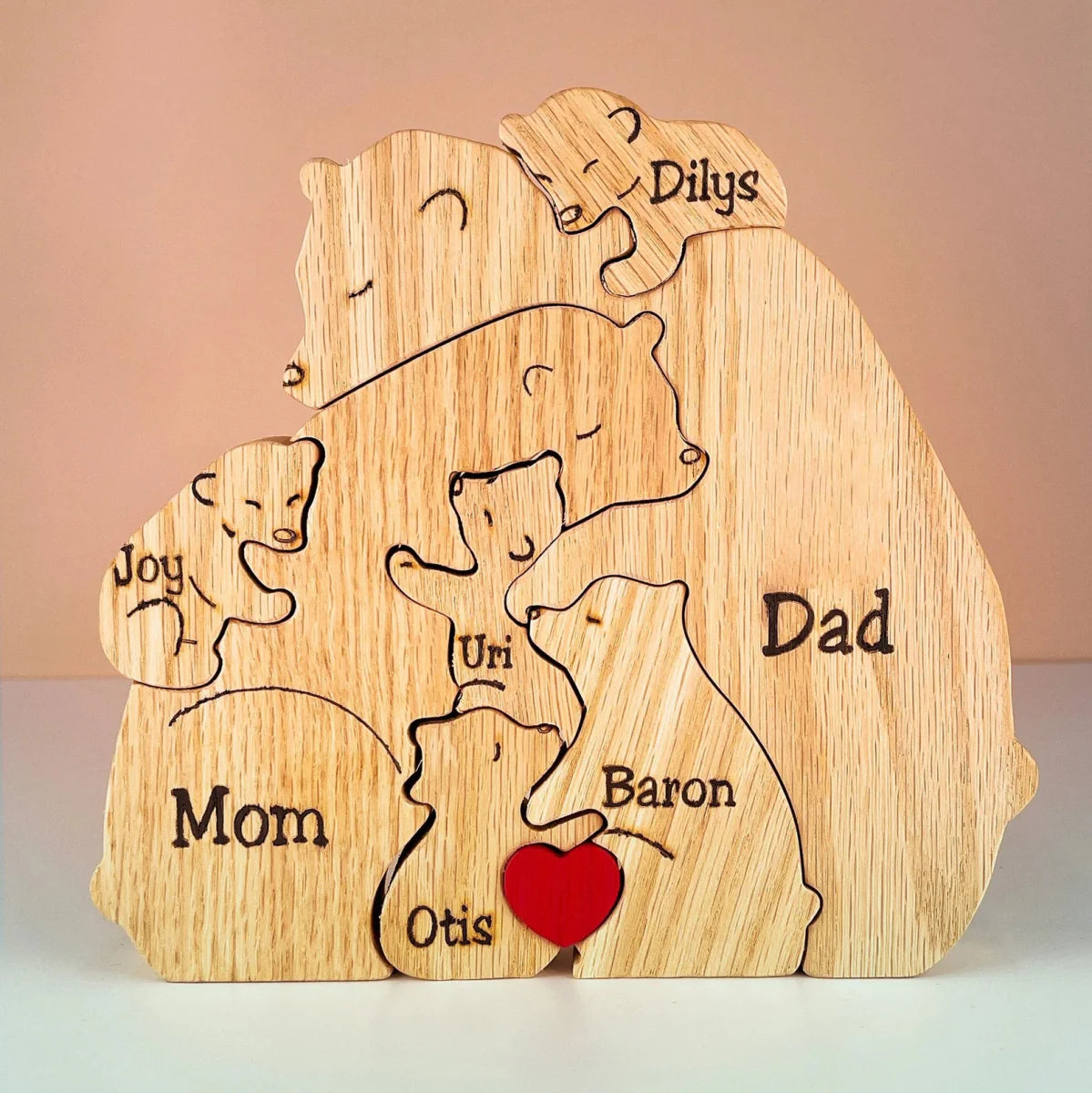 Rompecabezas Familiar de Madera Personalizado: Recuerdo Único y Atemporal 